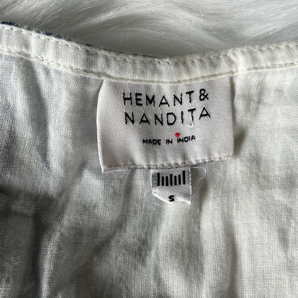 Hemant & Nandita blouson sleeved midi dress EUC size S - Picture 5 of 10